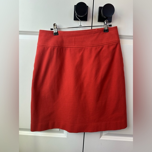 Tory Burch Thea Orange Skirt w/ Buttons (Size 6) - Picture 2 of 9